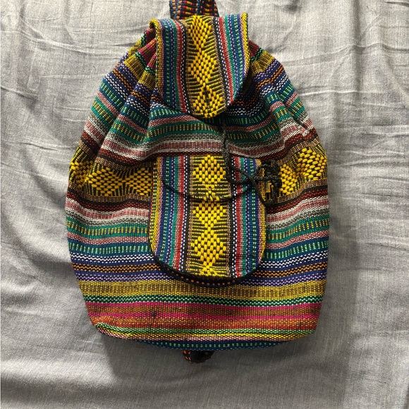 Colorful Striped Backpack - Picture 1 of 3